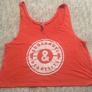 Doughnuts and Deadlifts crop top